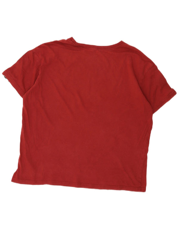 Nike T-shirt graphique pour homme en coton color block Bordeaux Taille L