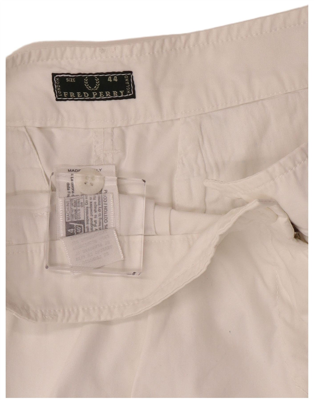 Fred Perry Short Chino Femme IT 44 Medium W30 Coton Blanc