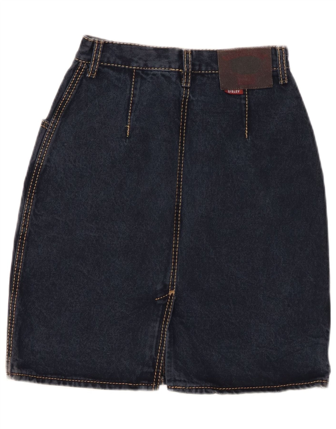 SISLEY Femme Jupe En Jean W26 Small Bleu Marine Coton