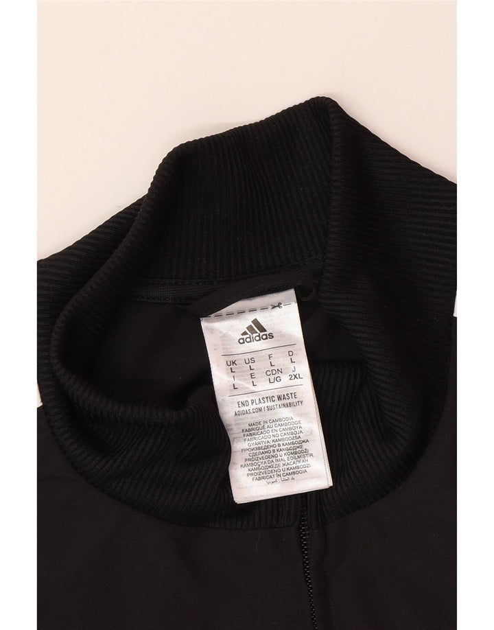 Adidas Veste de survêtement pour homme Large Noir Polyester
