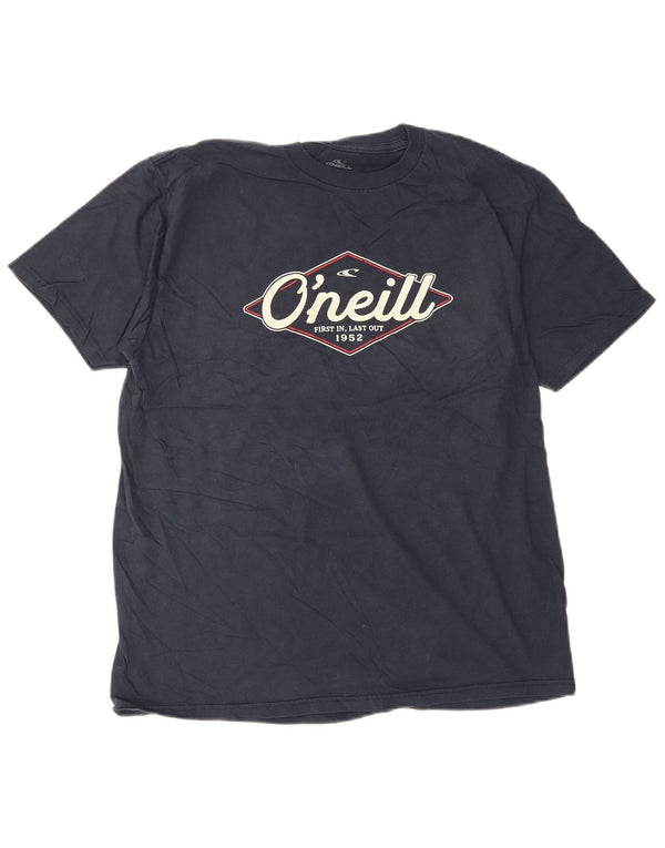 O'Neill T-shirt graphique coupe moderne pour femme UK 16 Large Bleu marine Coton