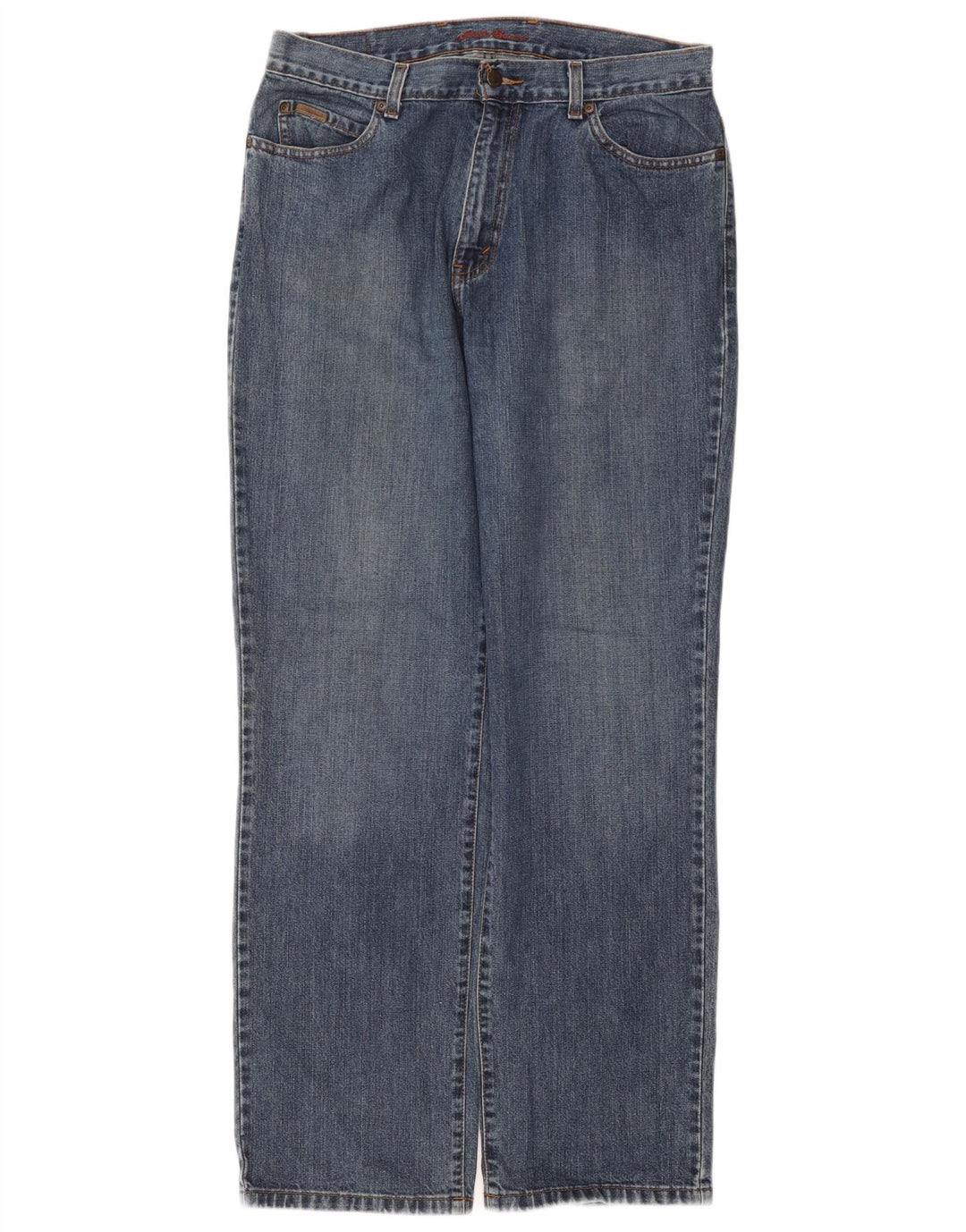 Eddie Bauer Jean droit pour femme US 14 XL W36 L32 Bleu Coton