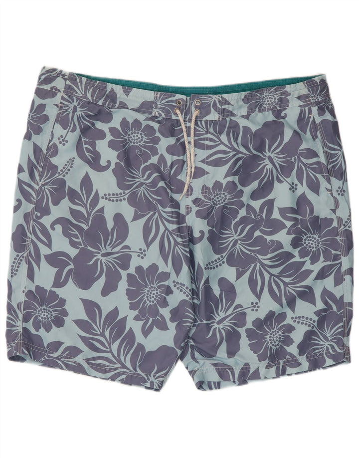Marks & Spencer Short de Bain Homme XL Bleu Floral Polyester