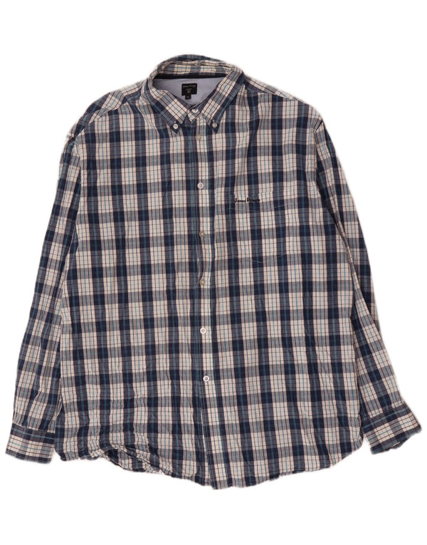 James Pringle Chemise Homme XL Bleu Carreaux Coton
