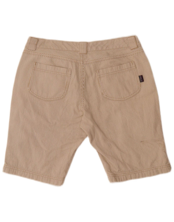 Patagonia Short décontracté pour femme US 8 Medium W30 Beige à fines rayures en coton