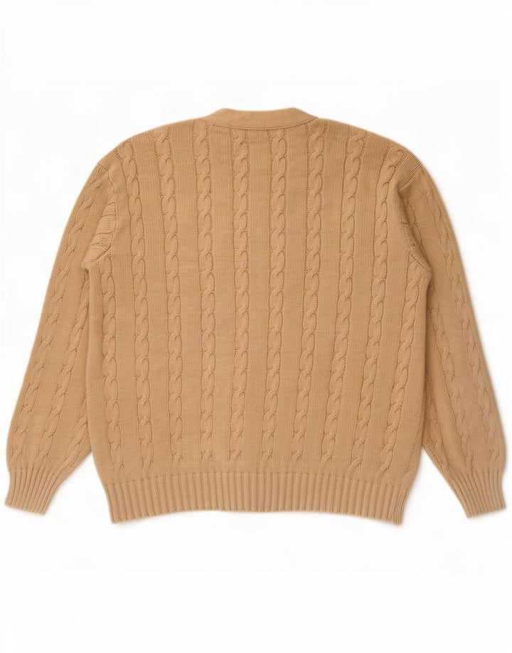 Benetton Pull Cardigan Homme IT 48 Coton Beige Moyen