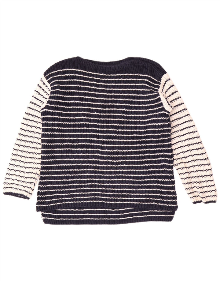 Marks & Spencer Pull col bateau pour femme UK 14 Bleu marine moyen