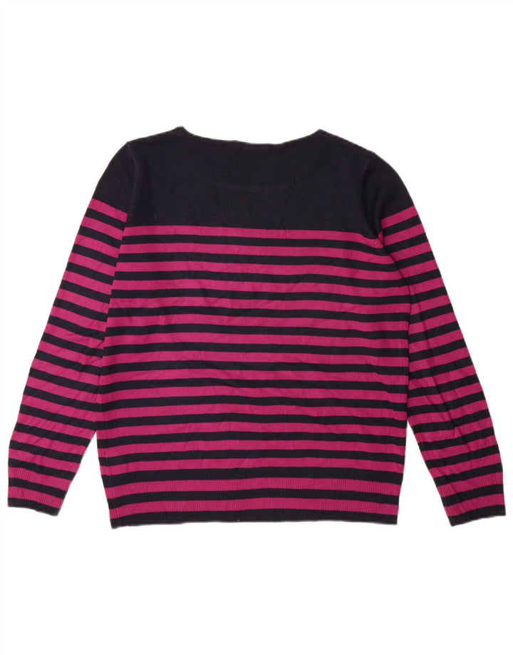 MARKS & SPENCER Pull col bateau pour femme UK 14 Violet moyen