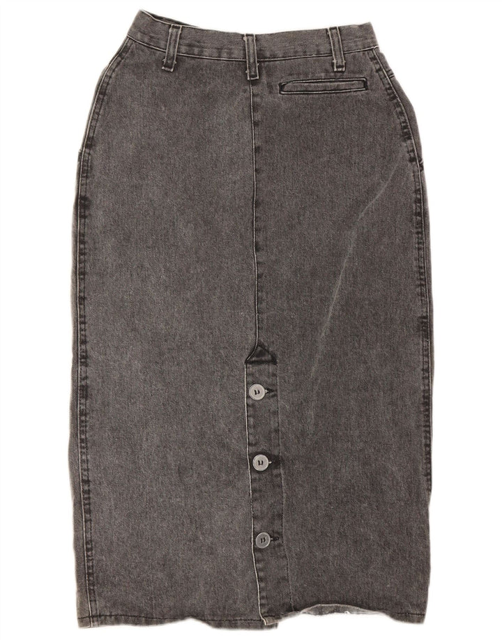 VINTAGE Jupe en jean femme W26 Petit coton gris