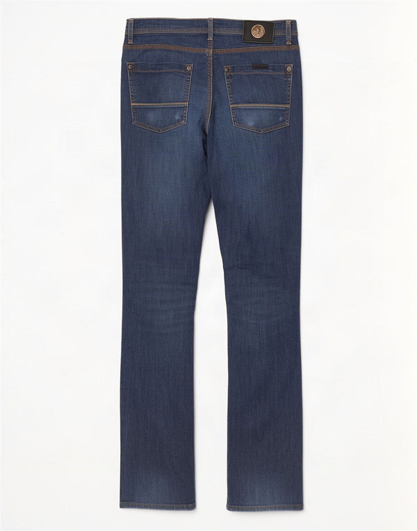 Trussardi Jean Droit W30 L32 Bleu Marine Coton Femme