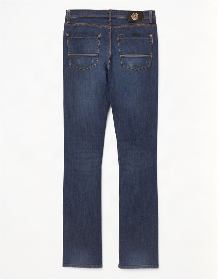 Trussardi Jean Droit W30 L32 Bleu Marine Coton Femme