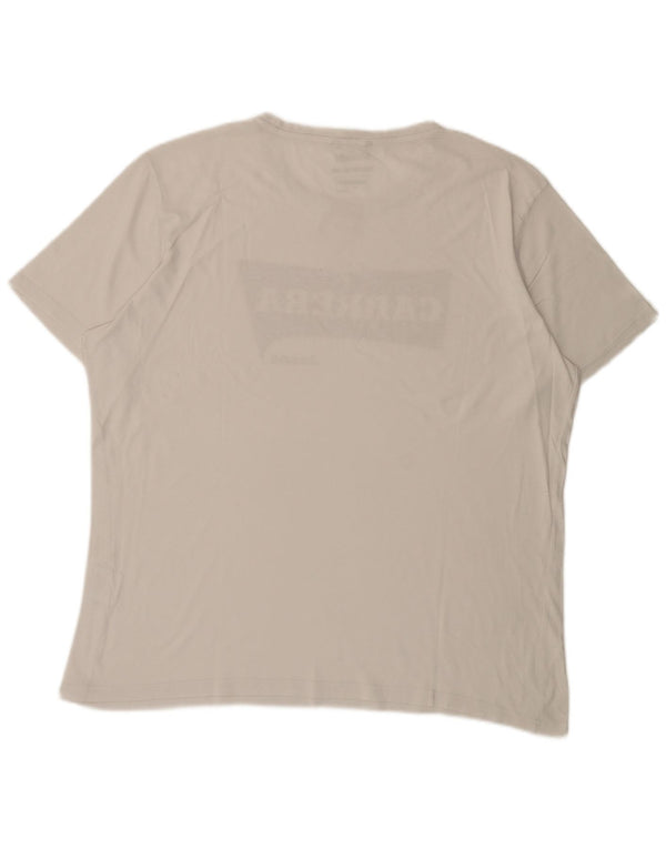 Carrera T-Shirt Graphique Homme Top 2XL Blanc Coton