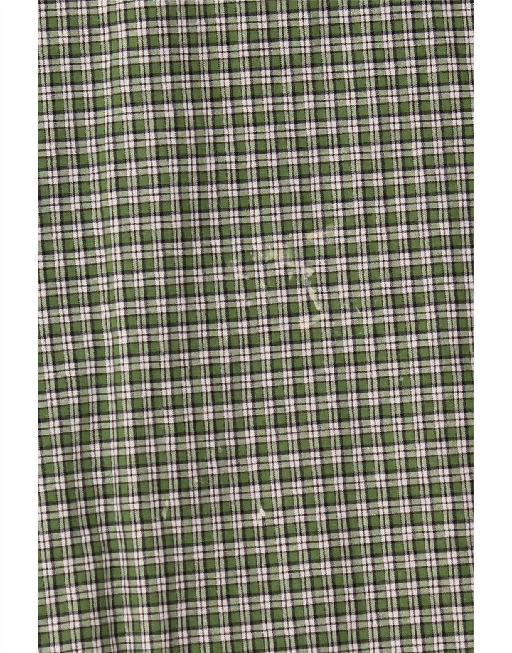 Wrangler Chemise à manches courtes pour homme XL en coton à carreaux verts