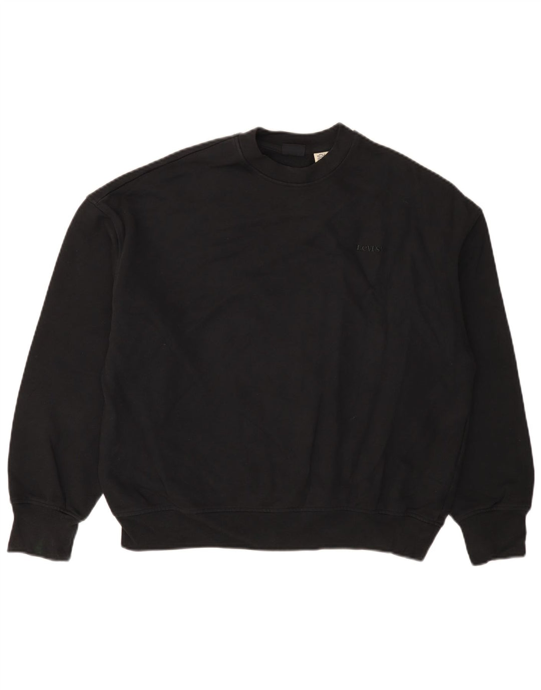 Levi's Sweat-Shirt Oversize Femme UK 6 XS Noir Coton