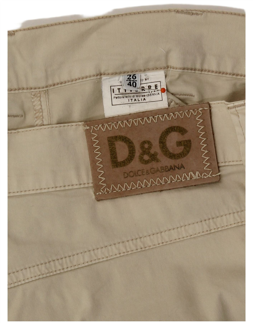 Dolce & Gabbana Pantalon Capri Femme IT 40 Small W26 L20 Beige