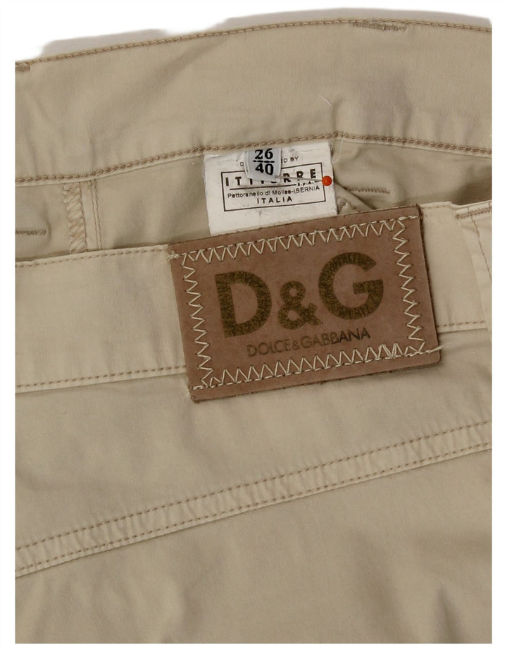 Dolce & Gabbana Pantalon Capri Femme IT 40 Small W26 L20 Beige