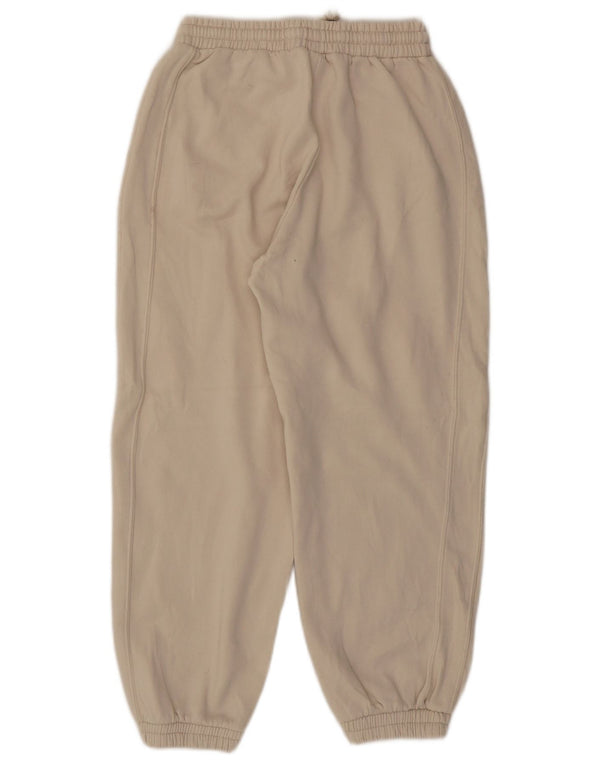 Zara Pantalon de survêtement pour femme en coton beige moyen UK 12