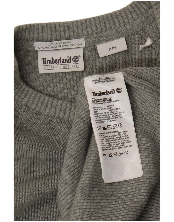 Timberland Pull Col Ras du Cou Homme Gris Moyen Coton