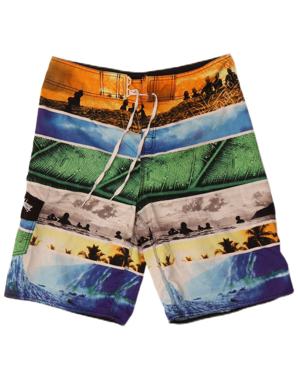 Billabong Short de Bain à Motif Abstrait pour Homme Large Multicolore