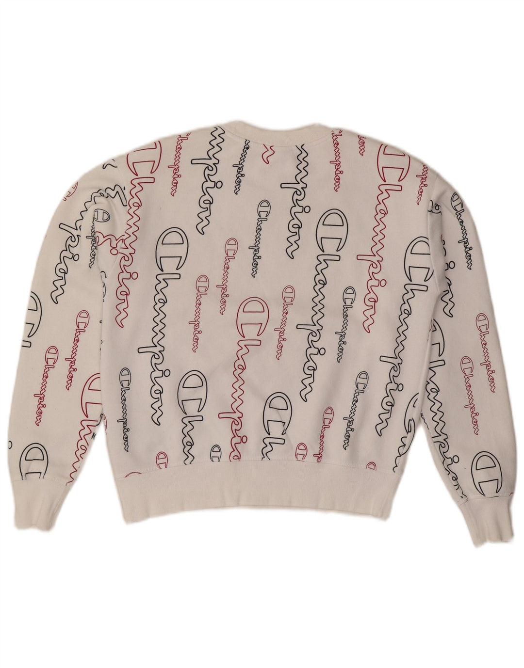 CHAMPION Sweat-shirt surdimensionné graphique pour femme UK 10 Petit Blanc