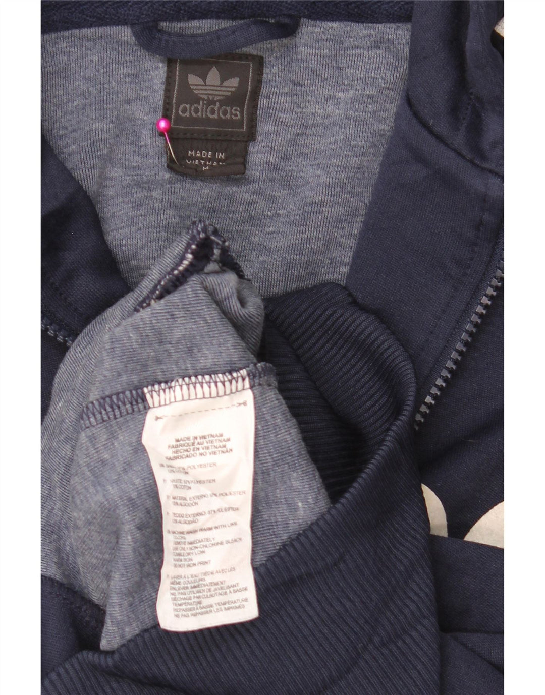 ADIDAS Veste de Survêtement Homme Bleu Marine Moyen Polyester