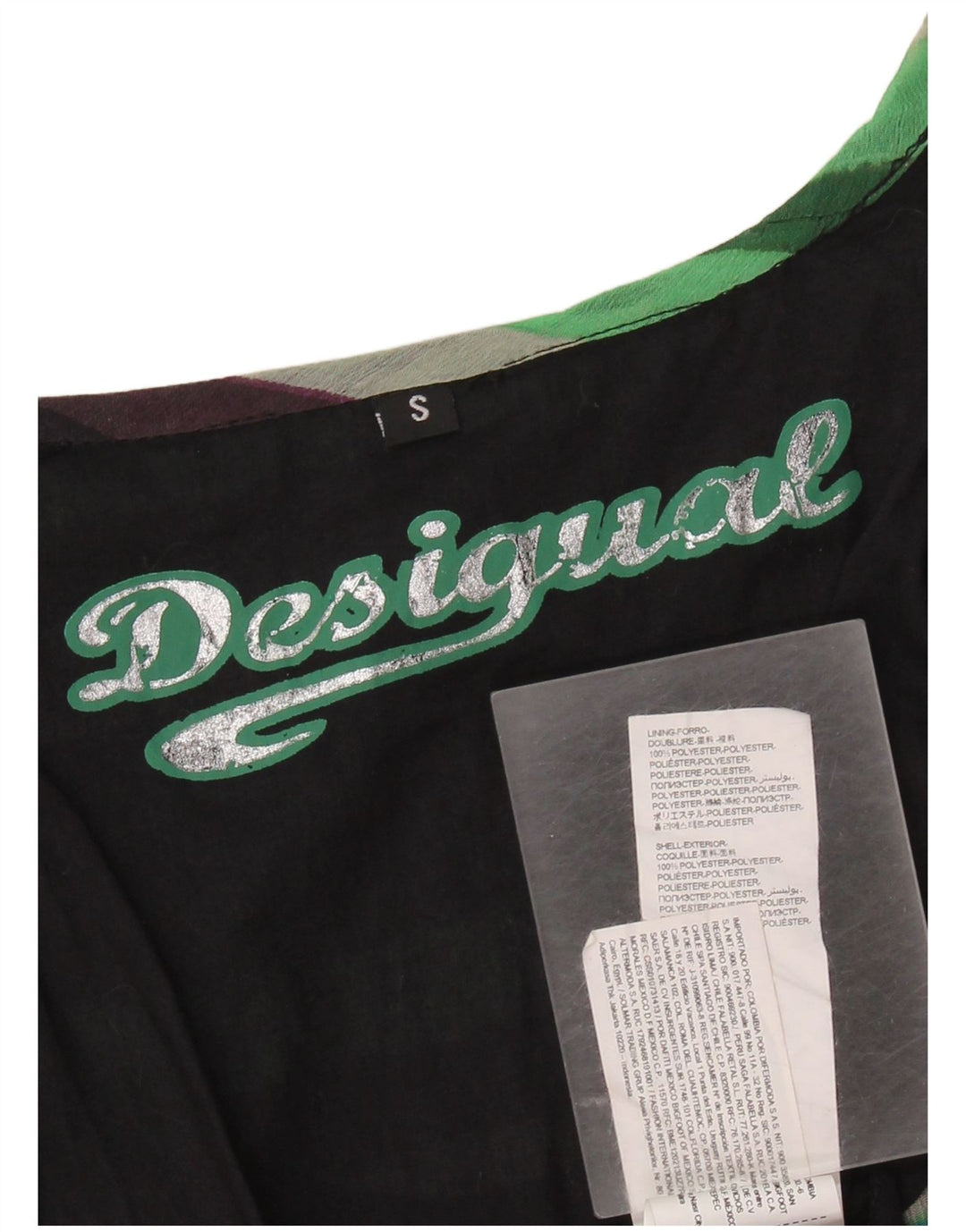 DESIGUAL Chemisier surdimensionné pour femme UK 10 Petit rayé multicolore