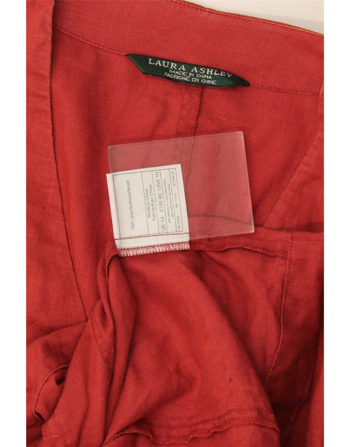Laura Ashley Veste Blazer 4 Boutons pour Femme UK 14 Grand Lin Rouge