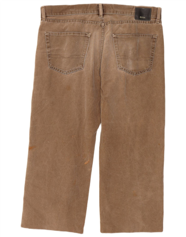 HUGO BOSS Jean court W38 L25 Homme Marron Coton