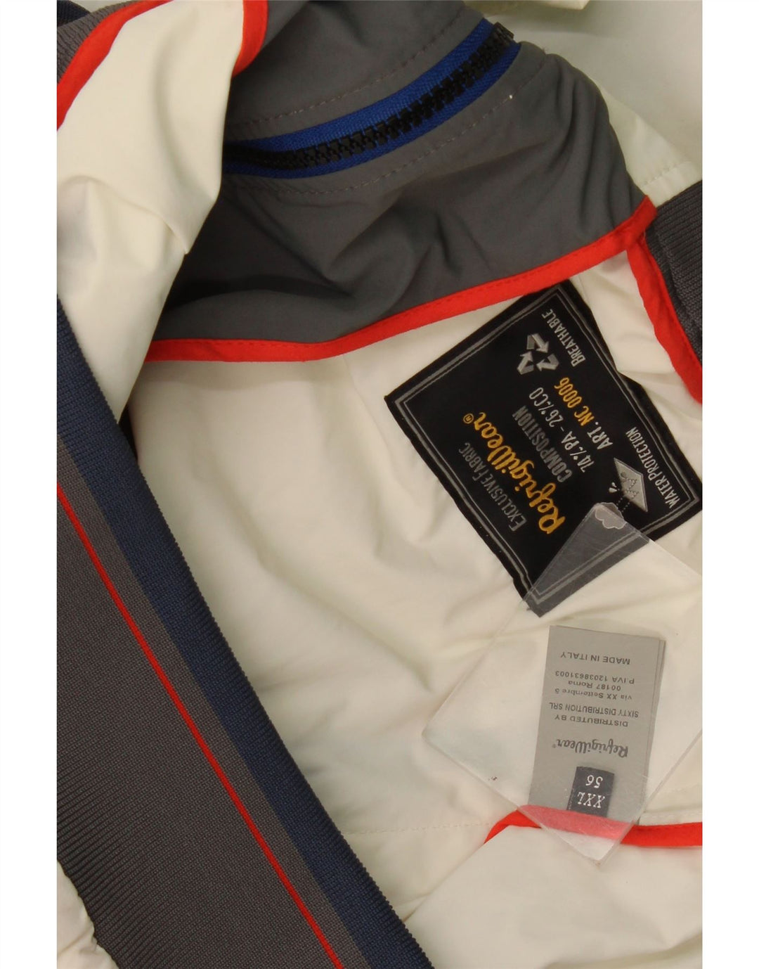 Refrigiwear Veste Bomber Homme Taille 56 2XL Blanc Cassé Colourblock Polyamide
