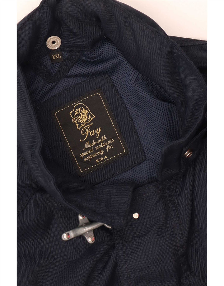Fay Veste utilitaire à capuche Ema pour homme UK 44 2XL Bleu marine
