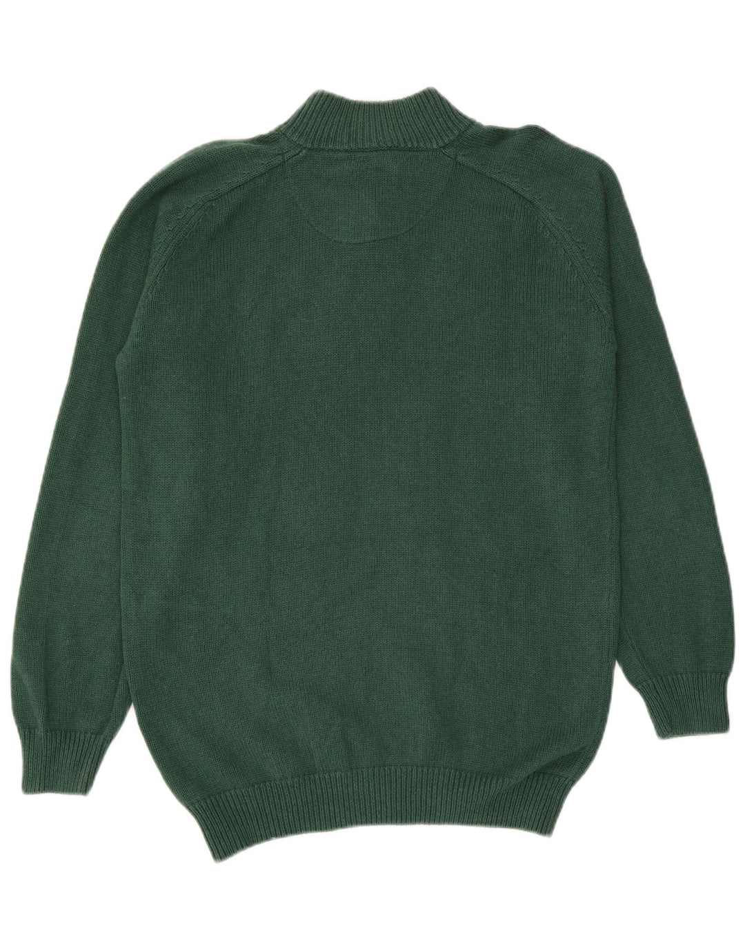 Massimo Dutti Pull col boutonné pour homme en coton vert moyen