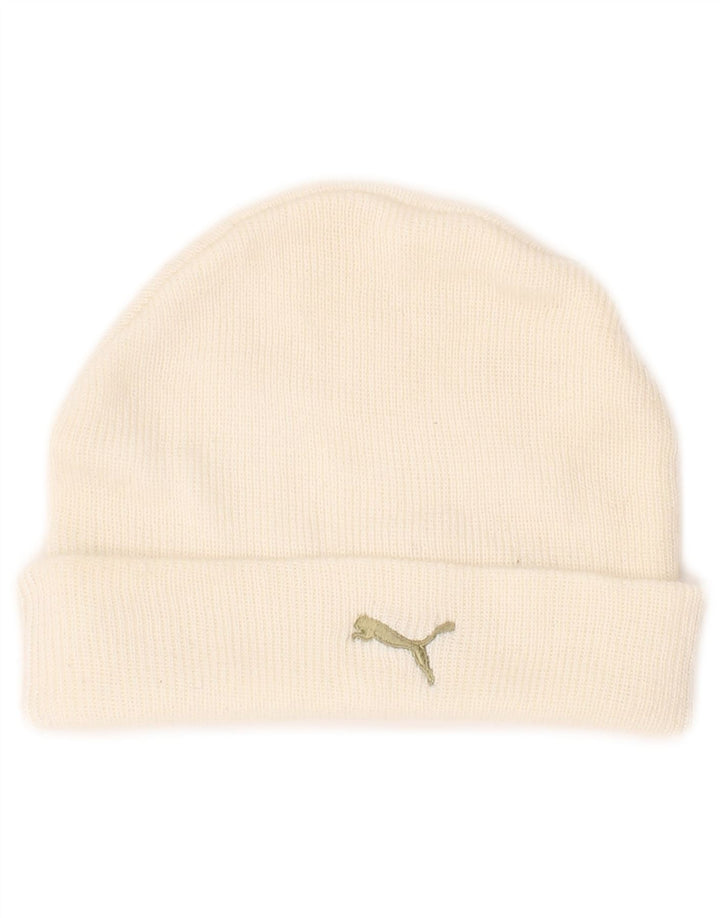 Puma Bonnet graphique en tricot pour homme, taille unique, blanc