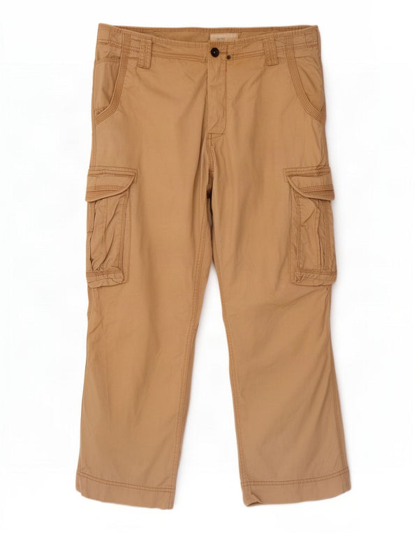 Marks & Spencer Pantalon cargo droit pour homme W36 L29 Coton kaki