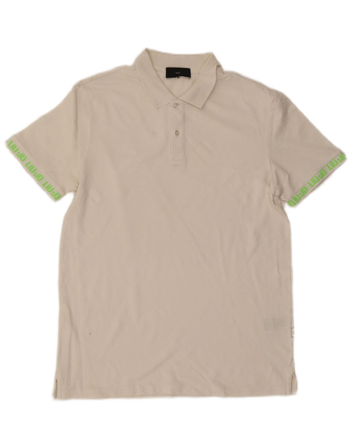 Liu Jo Polo Graphique Homme Grand Coton Blanc