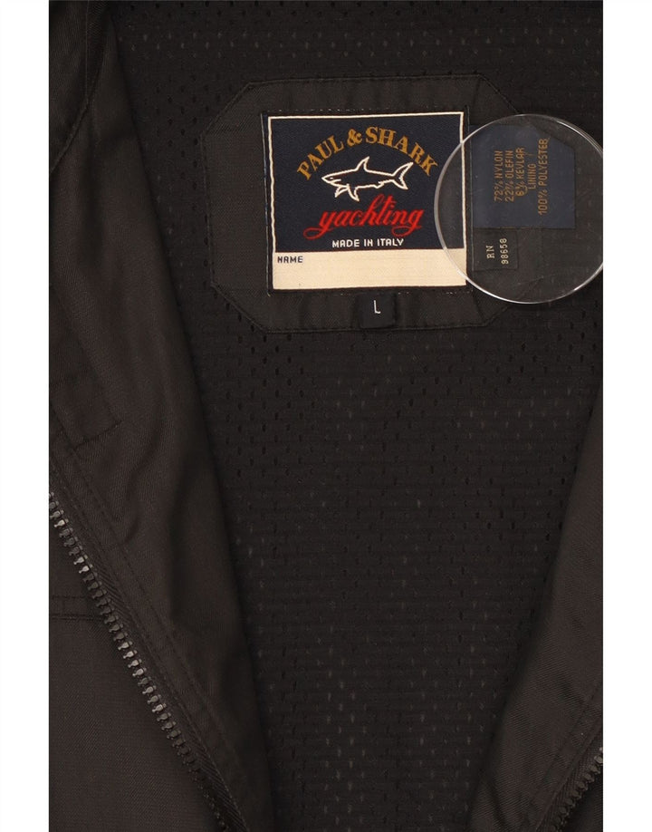 Paul & Shark Veste utilitaire pour homme UK 40 Large Noir Nylon