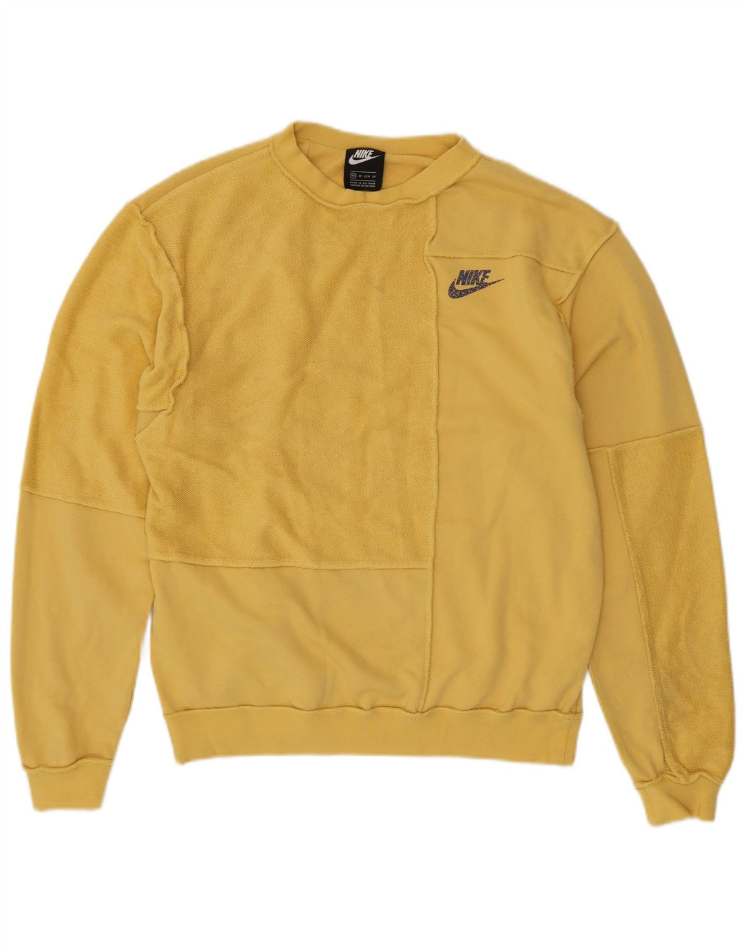 NIKE Sweat-shirt coupe ample pour homme XS Jaune Coton