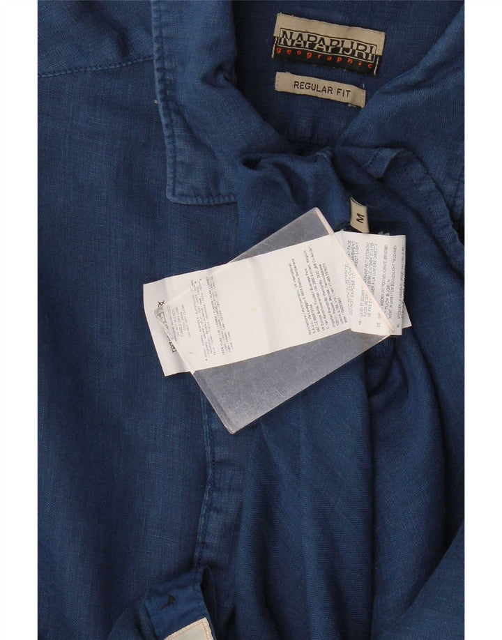 Napapijri Chemise Regular Fit Homme Bleu Marine Lin