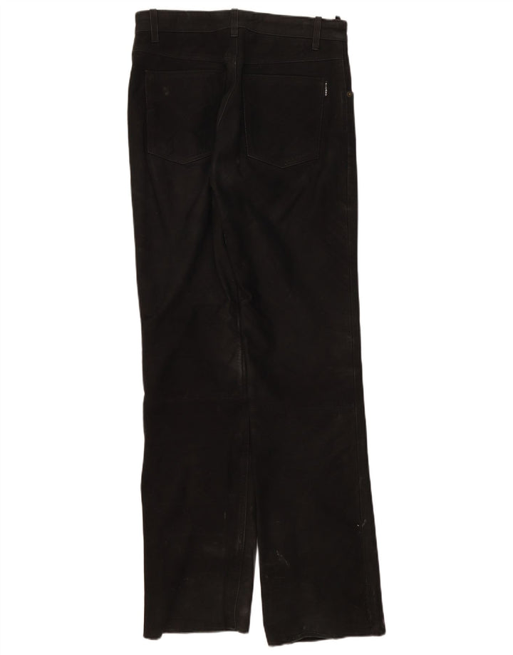 Ricano Pantalon en cuir pour homme W30 L32 Noir