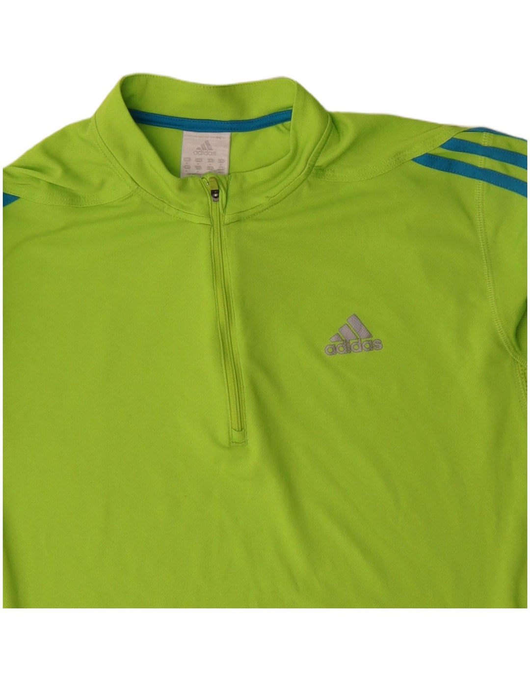 ADIDAS Haut de survêtement à col zippé pour homme en polyester vert moyen