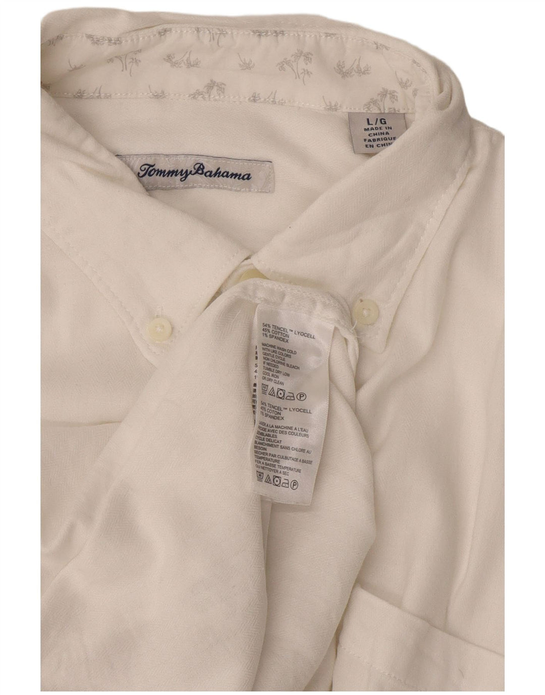Tommy Bahama Chemise Homme Large Blanc Lyocell