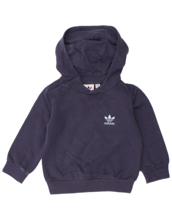 Adidas Pull à capuche bébé garçon 9-12 mois en coton bleu marine
