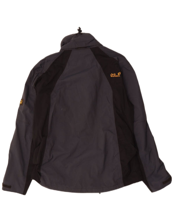 Jack Wolfskin Veste de Pluie Homme UK 40/42 Large Bleu Marine Polyester