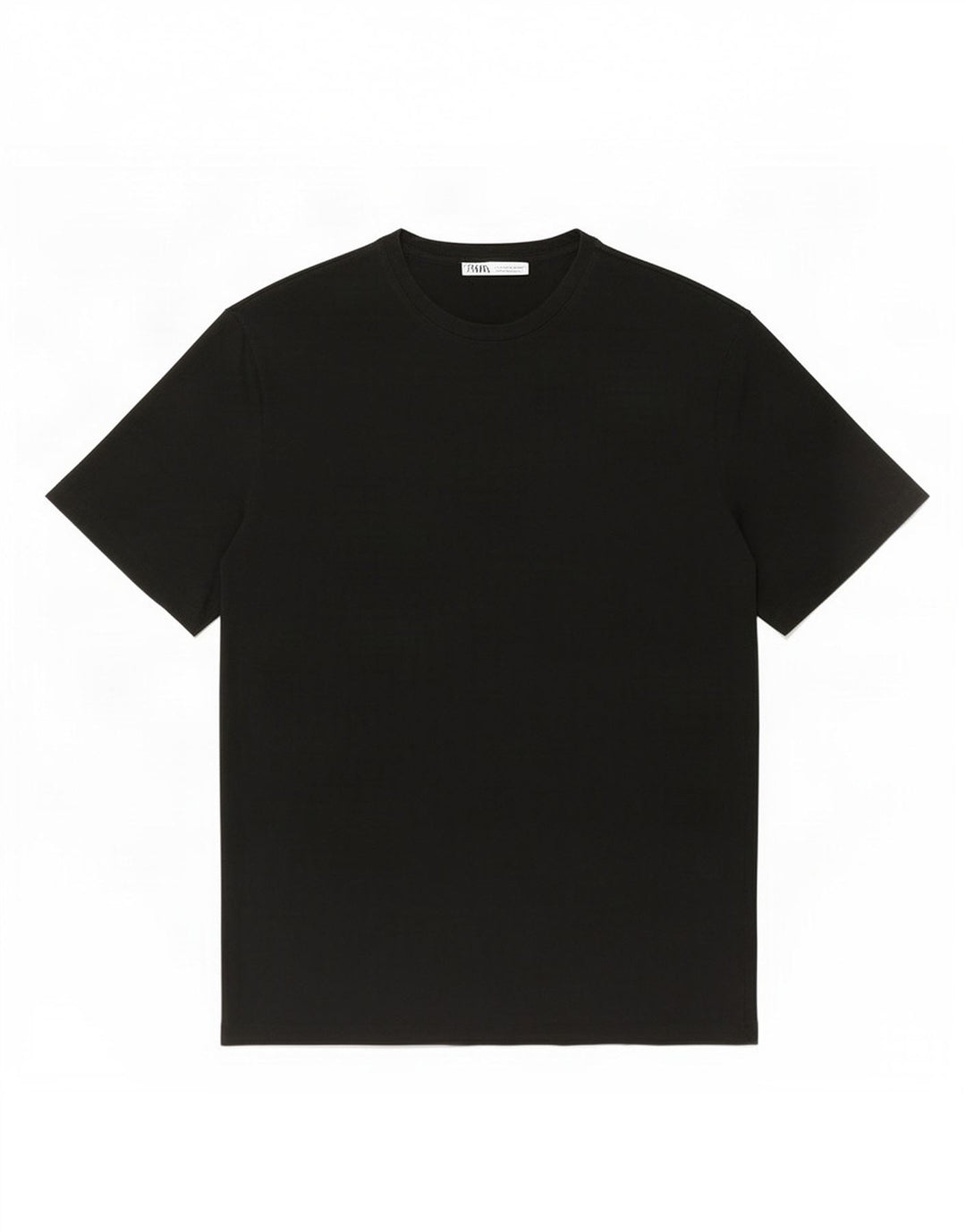 Zara T-Shirt Homme Haut Large Coton Noir