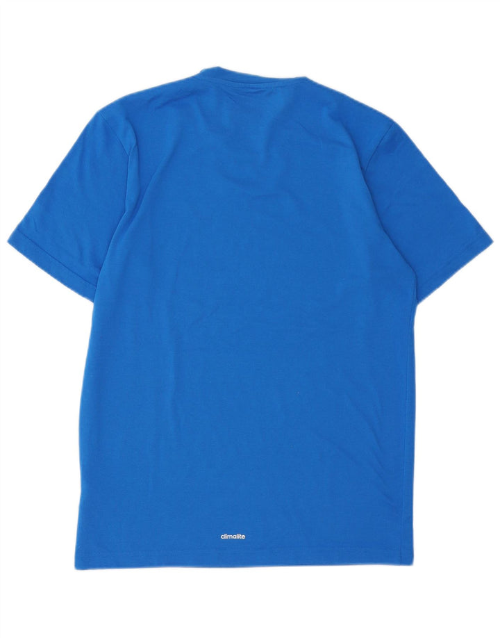 Adidas Hommes Climalite T-Shirt Haut Petit Bleu Polyester