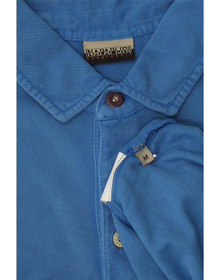 NAPAPIJRI Mens Polo Shirt Medium Blue Cotton Vintage Napapijri and Second-Hand Napapijri from Messina Hembry 
