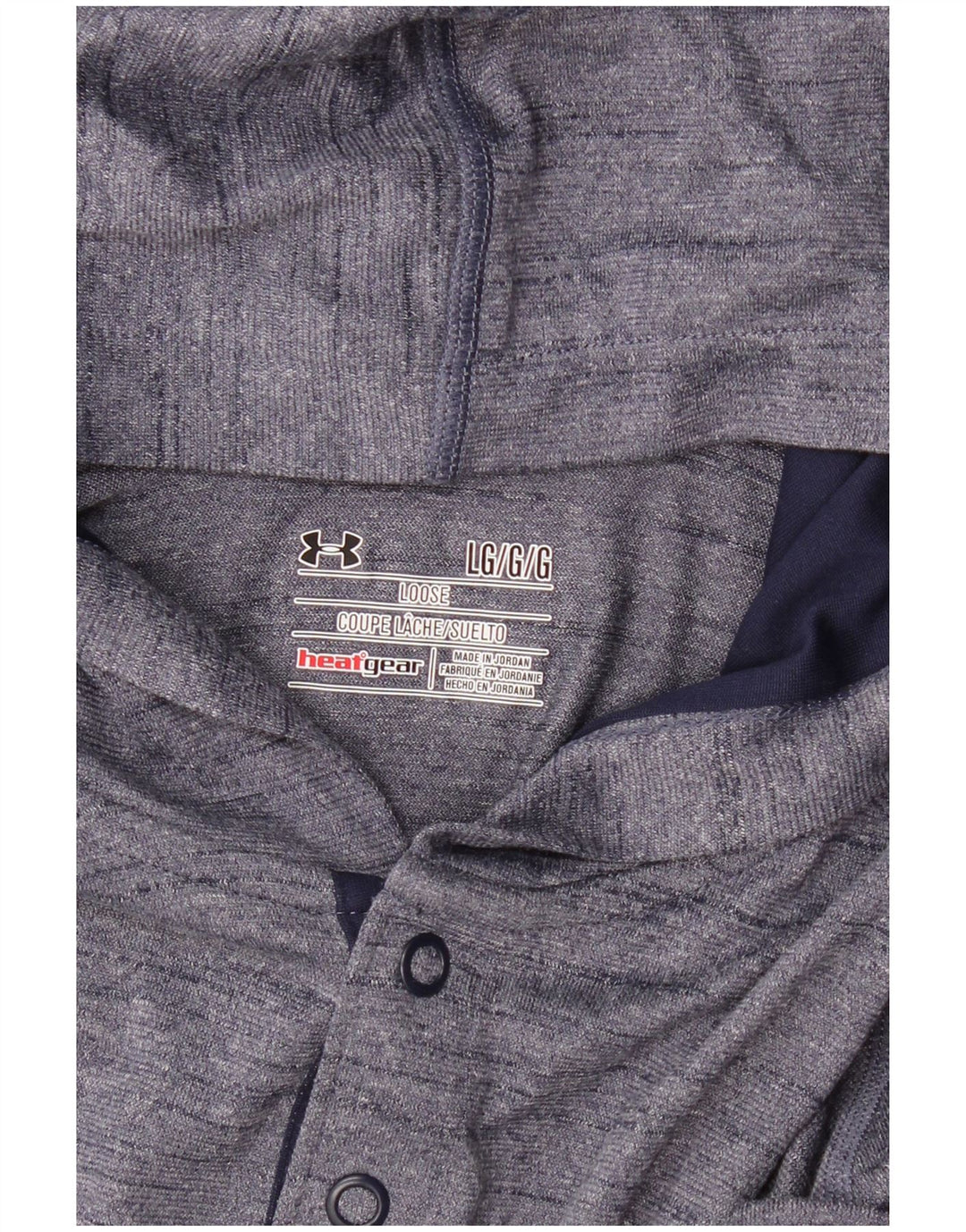 UNDER ARMOUR Heat Gear Haut à capuche à manches longues pour homme Bleu marine moucheté