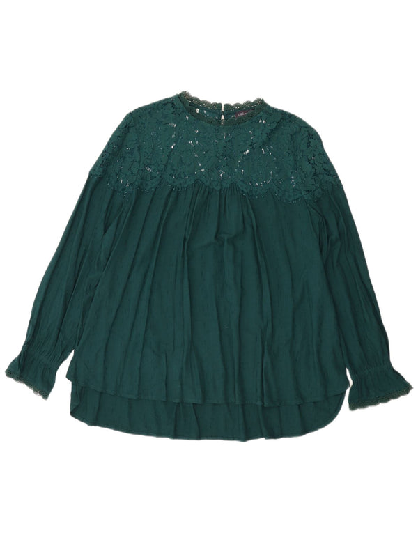 Marks & Spencer Chemisier Femme UK 22 3XL Vert Viscose