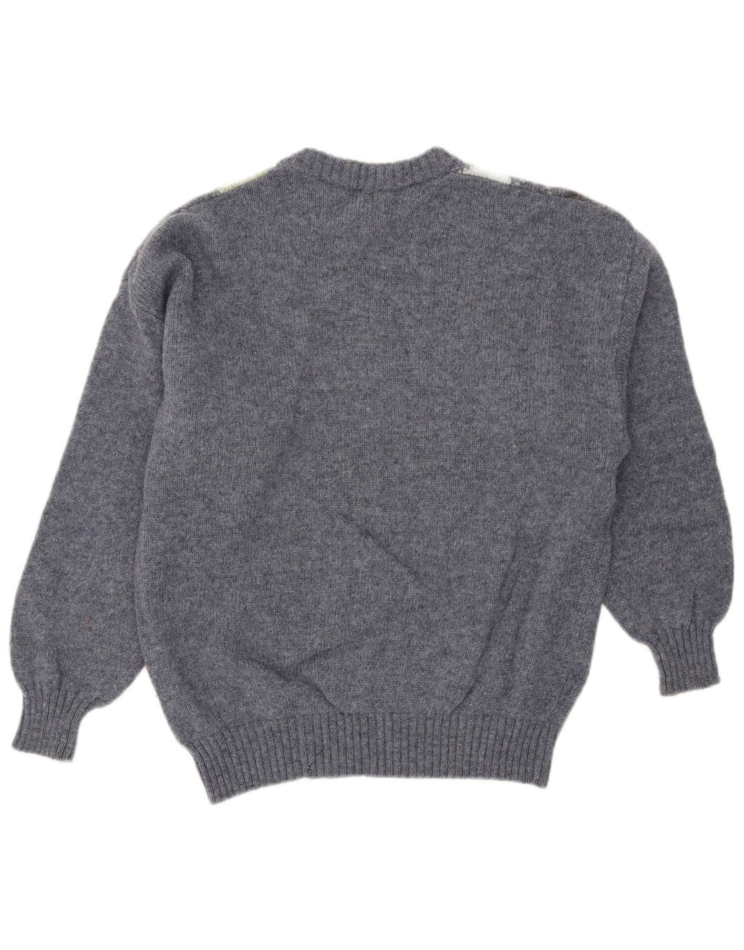 Trussardi Pull Col Ras-du-Cou Pull Bleu Moyen Argyle/Diamond Laine