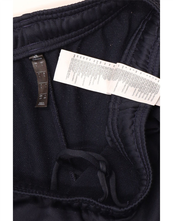 Adidas Pantalon de survêtement pour homme Large Bleu Marine Colorblock Polyester