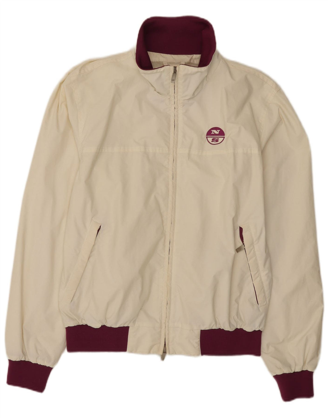 North Sails Bomber Jacket Large Homme Blanc Colorblock Polyamide